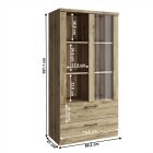 Alacsony vitrin 1W2S, navarra tölgy, DORSI