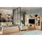 Alacsony vitrin 1W2S, navarra tölgy, DORSI