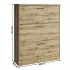 Cipősszekrény 3K, navarra tölgy, DORSI