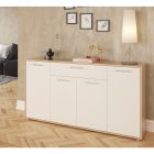 Komód, sonoma tölgy/fehér, LUNIA