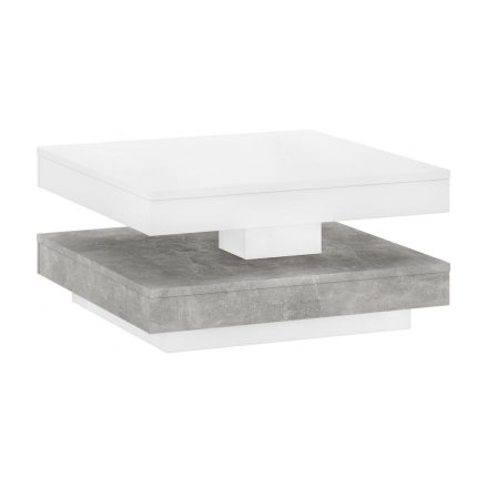 Mandy dohányzóasztal - fehér/beton