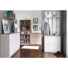 Komód 2D1S/60, fehér/sonoma tölgy, TOPTY TYP 41