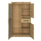 Alacsony vitrin 2D1W1S, artisan tölgy, AIRON