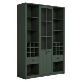 PROVANCE VITRINA W2D2S vitrines szekrény - zöld