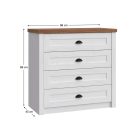 Komód, sosna andersen/tölgyfa lefkas, PROVANCE K4