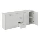 Kombinált komód, fehér, HUGOS 180
