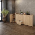 Kombinált komód, sonoma tölgy, HUGOS 180