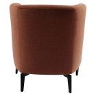 Design fotel, terrakotta/fekete, KAPY