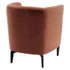 Design fotel, terrakotta/fekete, KAPY