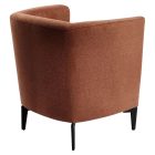 Design fotel, terrakotta/fekete, KAPY