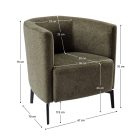 Design fotel, zöld/fekete, KAPY