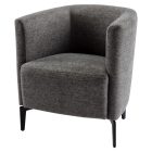 Design fotel, szürke/fekete, KAPY