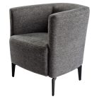 Design fotel, szürke/fekete, KAPY