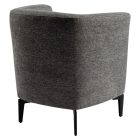 Design fotel, szürke/fekete, KAPY