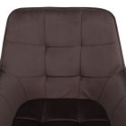 Design fotel, szürkésbarna Velvet/fekete, PETIN