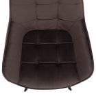 Design fotel, szürkésbarna Velvet/fekete, PETIN