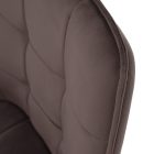 Design fotel, szürkésbarna Velvet/fekete, PETIN