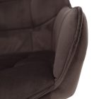 Design fotel, szürkésbarna Velvet/fekete, PETIN