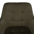 Design fotel, zöld Velvet/fekete, PETIN