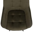 Design fotel, zöld Velvet/fekete, PETIN