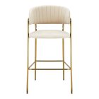 Design bárszék, bézs Velvet szövet/gold króm arany, DASMIN TYP 2