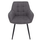 Design fotel, szürke/fekete, MARKEN