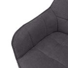 Design fotel, szürke/fekete, MARKEN