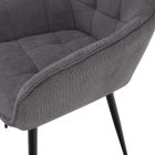 Design fotel, szürke/fekete, MARKEN