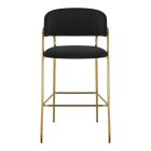 Design bárszék, fekete Velvet szövet/gold króm arany, DASMIN TYP 2