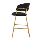 Design bárszék, fekete Velvet szövet/gold króm arany, DASMIN TYP 2