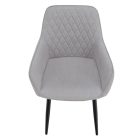 Design fotel, világosszürke/fekete, OSKOR