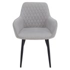 Design fotel, világosszürke/fekete, OSKOR