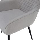 Design fotel, világosszürke/fekete, OSKOR