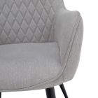 Design fotel, világosszürke/fekete, OSKOR