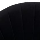 Design étkezőszék, fekete Velvet szövet/gold króm arany, DASMIN TYP 1