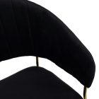 Design étkezőszék, fekete Velvet szövet/gold króm arany, DASMIN TYP 1