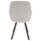 Design fotel, bézses szürke Velvet szövet, AURIL