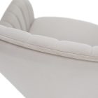 Design fotel, bézses szürke Velvet szövet, AURIL