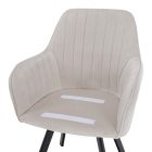 Design fotel, bézses szürke Velvet szövet, AURIL