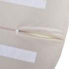 Design fotel, bézses szürke Velvet szövet, AURIL