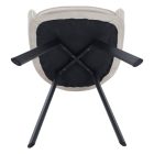 Design fotel, bézses szürke Velvet szövet, AURIL