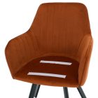 Design fotel, terrakotta Velvet szövet, AURIL