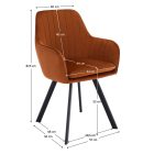 Design fotel, terrakotta Velvet szövet, AURIL