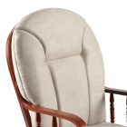 Hintaszék lábtartóval, dió/bézs, TALMAN