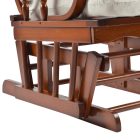 Hintaszék lábtartóval, dió/bézs, TALMAN