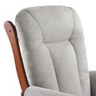 Hintaszék lábtartóval, dió/szürke, SAFORD