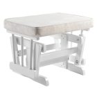 Hintaszék lábtartóval, fehér/krém, SAFORD