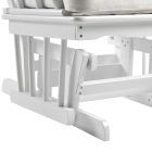 Hintaszék lábtartóval, fehér/krém, SAFORD