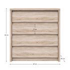 Komód 4S, sonoma tölgy, NORTY TYP 21