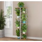 Virágállvány, fehér/sonoma tölgy, LEDOR TYP 3